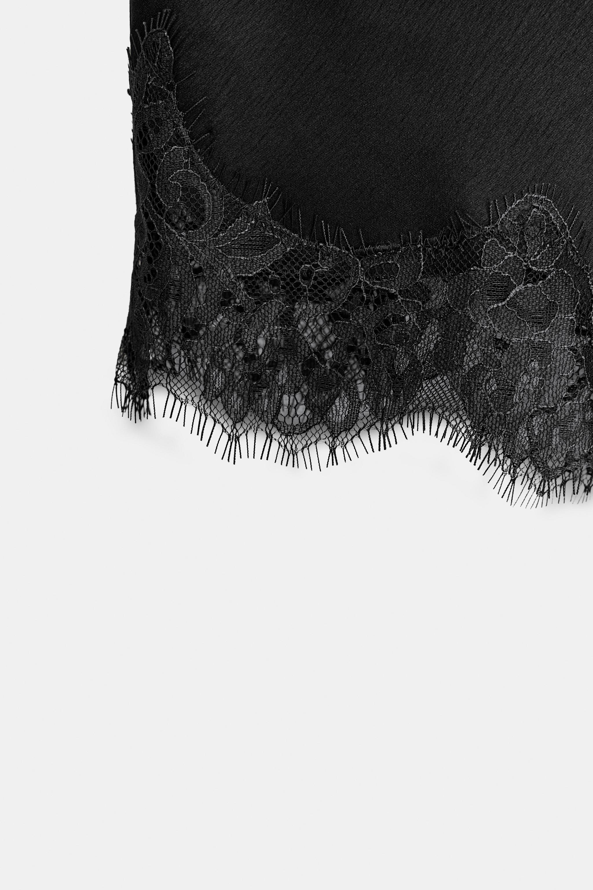 ZW COLLECTION SATIN EFFECT LACE SKIRT